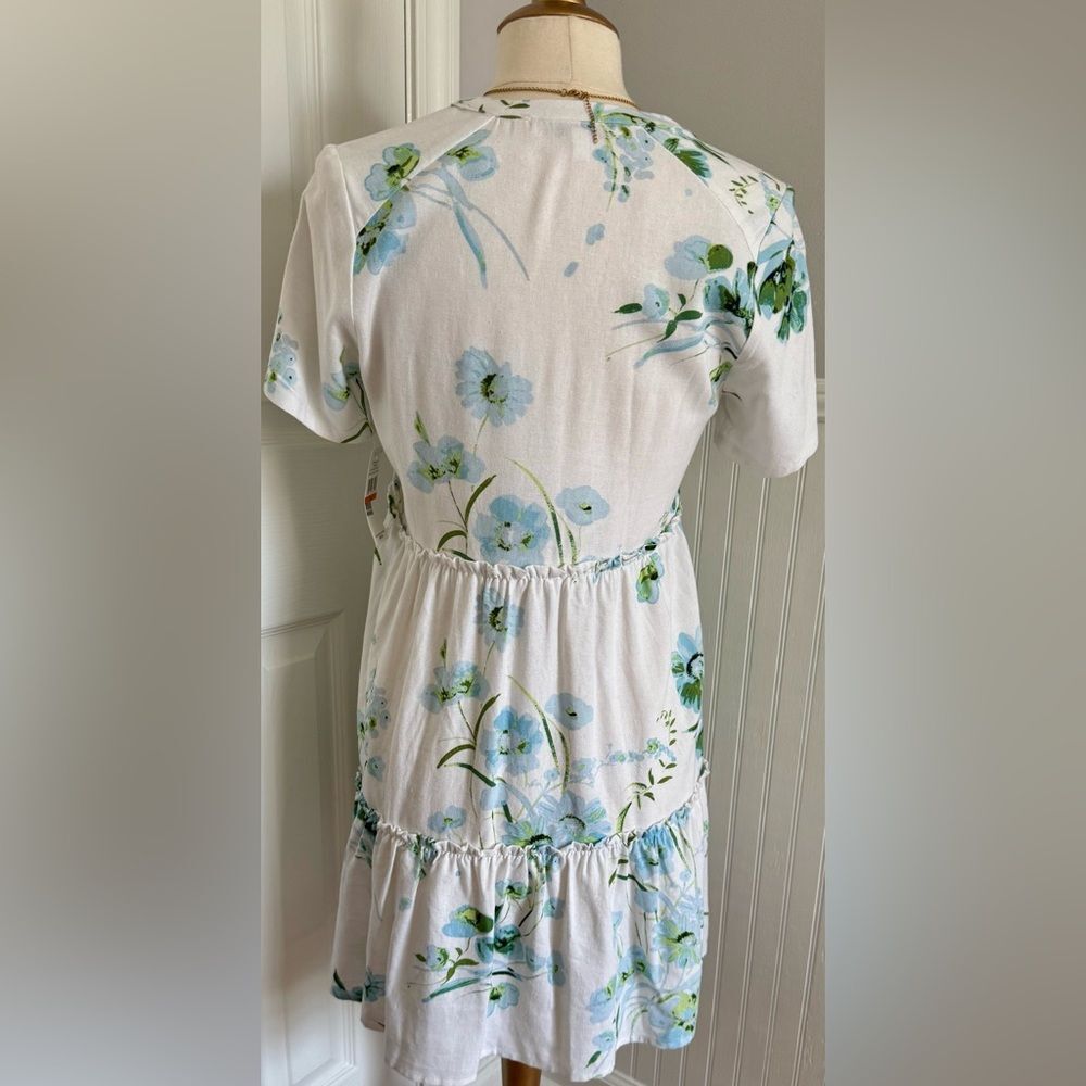 New with tags! Fever “Sky Blue Caked Linen Tier” dress! - Picture 10 of 14